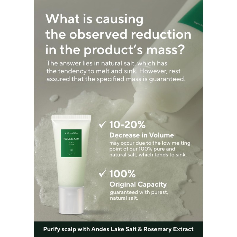 AROMATICA Rosemary Scalp Scrub 5.82oz / 165g, Scalp Treatment, Scalp