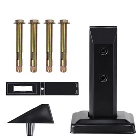 304 Stainless Steel Square Glass Railing Spigot Glass Clamp, Balustrade Stairs Railing Pool Balcony Fence Glass Mounting Brackets Glass Railing System, Fit 5/16" - 1/2" Glass, Indoor & Outdoor Use