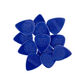 Ernie Ball - Púas para guitarra, nailon moldeado por inyección, grosor medio, 0,72mm, bolsa de 12