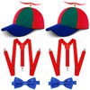 Eurzom 6 Pcs Propeller Hat, Bow Tie and Adjustable Elastic