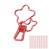 100pcs Binder Clips Flower Shape Hollow Long Tail Cartoon Metal