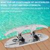 VEITHI 4-3/4" Folding Cleat, 316 Stainless Steel Flip up Dock