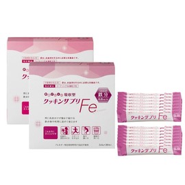 Taiyo Lab Cookin Supplement Fe + 7 Sticks, Bonus (Set of 2) / Stomach Friendly Iron Supplement, Iron Supplement, Does Not Change Flavor, Nutritional Functional Food (Iron)