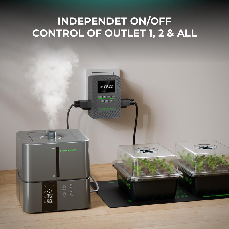 2025 MARS Hydro ITime 2-in-1 Timer Digital Double Socket App