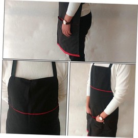 Baluue Barber Shop Working Apron Hairdresser Smock Vest Ladies Overalls Aprons for Women Hair Stylist Smocks Woodworking Apron Work Dress for Women Hairdressing Cloth Shop Apron Black