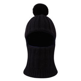 Zsedrut Toddler Kids Winter Hats for Girls Boys Warm Balaclava Hat with Fleece Lined Thick Knit Beanies Cap (CA/US, Age, 3 Years, 12 Years, Black)