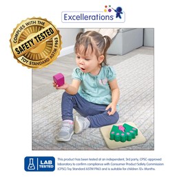 Excellerations Toddler Wood Puzzle - Peacock - 6.5 in. Sq - Preschool Learning Activities, Montessori Toys