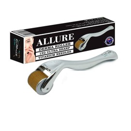 Allure Derma Roller Real Inserted 192 Titanium Microneedles 0.25mm - 2.5mm Skin Care Anti Aging
