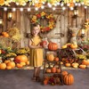 Fall Photo Backdrop Thanksgiving Banner, Autumn Maple Leaves Pumpkin Photography