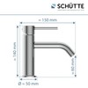 SCHÜTTE ARAGON 37955 Cold Water Tap Bathroom Only for Cold