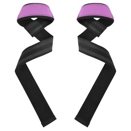 Orchid - Correas de elevación de color liso, color morado puro, antideslizantes de 26 pulgadas, resistentes correas de entrenamiento para levantamiento de pesas, culturismo, levantamiento de potencia