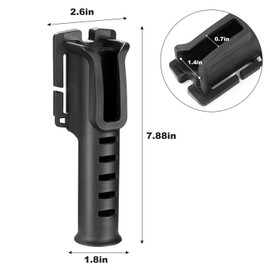 Fusiontec Belt Rod Holder - Portable Waist Belt Fishing Rod Holder - Portable Pole inserter Fishing Rod for Outdoor Fishing Rod Inserting Device (Black)