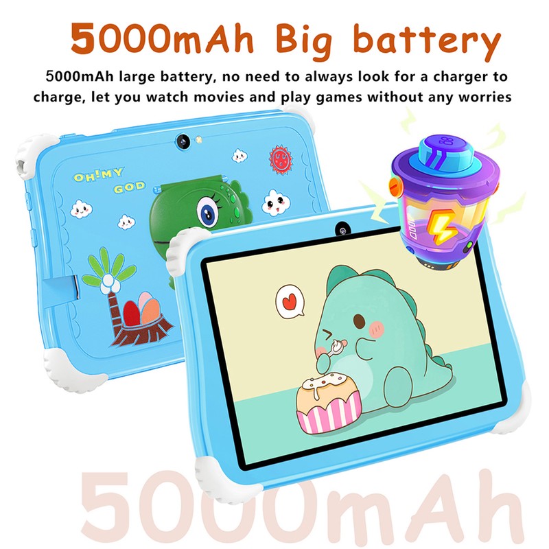 Kids Tablet 7-inch Android 10 4GB+64GB 1960*1080 High-Clear Screen Learning