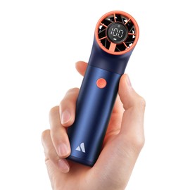Aecooly Portable Handheld Fan, Powerful Turbo Mini Fan, 19000 RPM High Speed Aero Ultra, 15H Max Cooling Time, 7 Speeds Aluminum Case, Pocket Rechargeable Personal Small Travel GIfts for Women -Blue