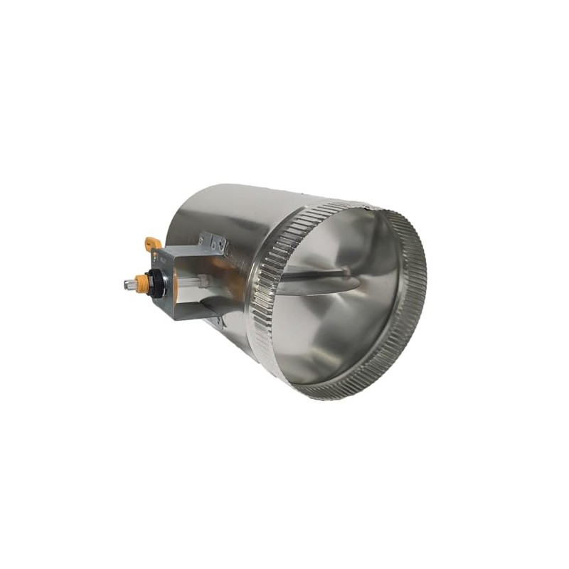 Duct Outlet 10" Damper Sleeve w/ 1.5" Stand-Off, 3/8" Rod