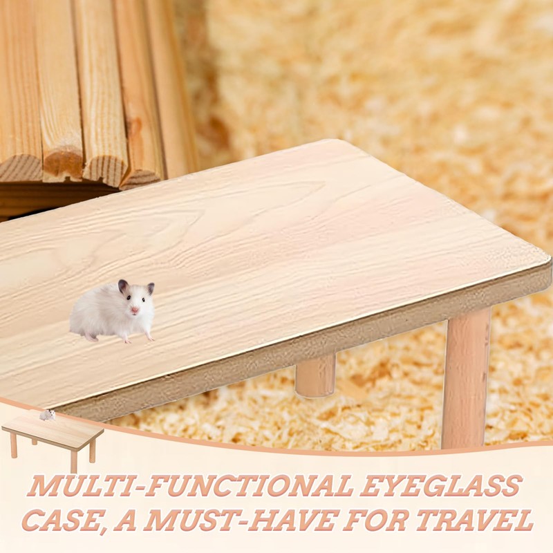 Hamster Platform, Hamster Accessories, 1 Pcs Wooden Hamster Cage Accessory,