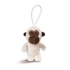 Nici Gibbon 43612 Pendant with Elastic Loop 8 cm White/Brown