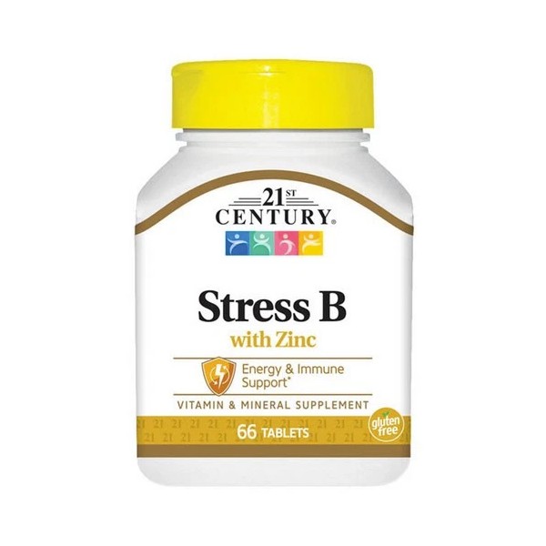 Stress B with Zinc 66 Tabs By 21st Century