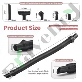 5140128-68 Replacement Hose Assembly And Vac Hose Attachment Kit Compatible with D-ewalt Vacuum DCV580 DCV581H DCV580H Models