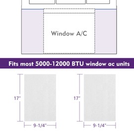 Mxclimate Window Air Conditioner Foam Insulation Panel 17 in,Good Sealing AC Side Panels Window Insulation Kit for Window AC for All Season Protection,Pack of 2