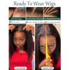 KLAIYI Bob Wig Human Hair Bye Bye Knots Glueless Wear