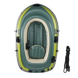 Generic 3 Person Inflatable Boat Inflatable Boats for Adults Heavy Duty 45×33×16 Green PVC Inflatable Two Person Rowing Boat Fishing Drifting Diving Tool, Genericvkiomh7342