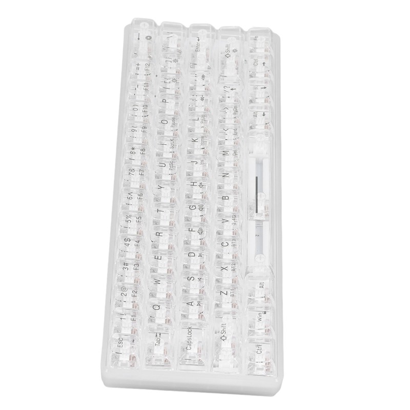 Mechanical Keyboard Bluetooth 2.4G Wireless Wired Hot Swappable White Switch