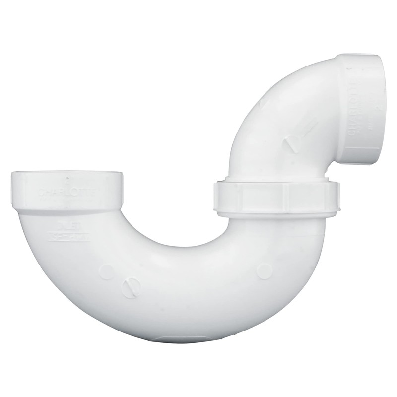 CHARLOTTE PIPE 2 DWV P-Trap with Union & Plastic NUT