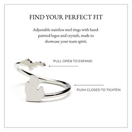 Stone Armory Stainless Steel Michigan Ring For Women | State Michigan Jewelry | Adjustable Size Ring | Perfect Upper Peninsula Gift