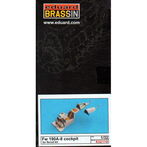 EDU632119 1:32 Eduard Brassin Fw 190A-8 Cockpit Set (for use