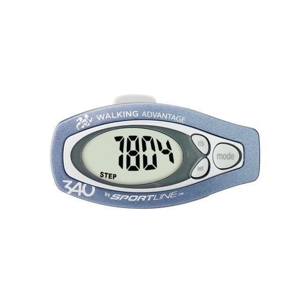Sportline 340 Step and Distance Pedometer- Includes Pedometer, Warranty Card, Instruction Sheet and Walking Book