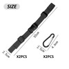 SLEEKEE Pack of 2 buckle anti-slip straps and 2 carabiner