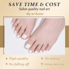 evpct Ivory White Press on Toenails Square Short for Women,