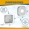 Outlet Box Kit, Includes 4x4'' Drawn Metal Electrical Box, 2