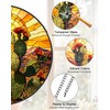 Stained Glass Window Hanging, Tempered Glass Garden Suncatcher 7.8"