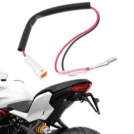YINETTECH 2 Pieces Motorcycle Adapter Cable JWPF to Bullet Plug Compatible with Ducati License Plate Light 28cm