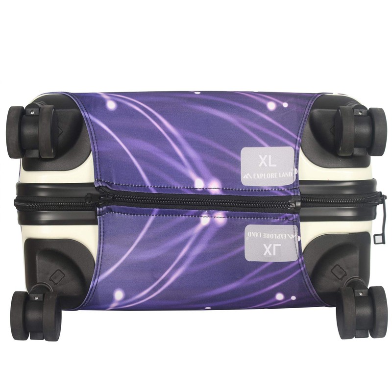 Luckiplus Spandex Suitcase Luggage Suitcase Cover Fits 18"-32" Luggage, fireworks