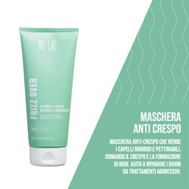 MULAC | FRIZZ OVER - Maschera Capelli Anticrespo ad Azione Districante, Latte di Cocco e Avocado, per Capelli Danneggiati e Crespi, Formula Vegan, 250ml