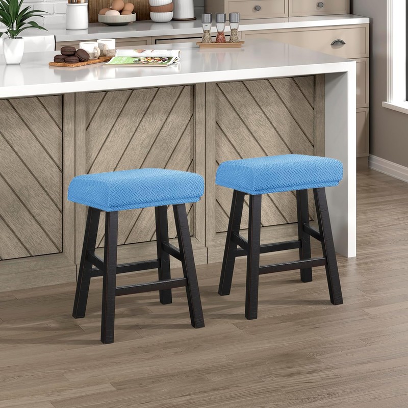 LIULIWEIFA Bar Stool Covers Rectangle Set of 4/2/1 Saddle Bar
