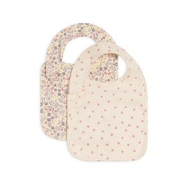 Colored Organics - 2-Pack Organic Cotton Baby Bibs - Bibs for Baby Girls & Boys - Giada + Carla Floral