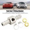 Fuel Line T Fitting Adapter 304 Stainless Steel Pressure Gauge