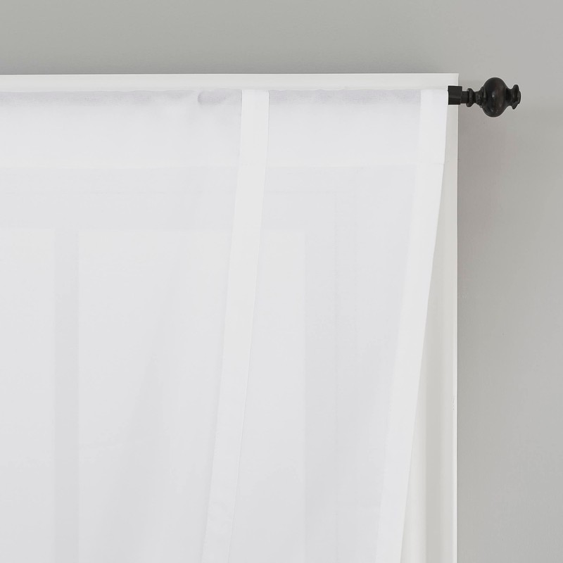 No. 918 Noah Heathered Texture Rod Pocket Window Tie-up Shade,