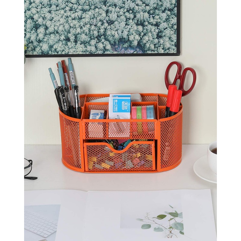 EasyPAG Office Mesh Desk Tidy Versatile Stationery Storage Desktop Organiser