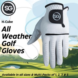 H-Cube All-Weather Microfiber Golf Gloves Men Left Handed Golfer Small Pack of 1
