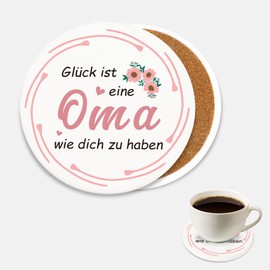 EGHTvmok Oma Geschenk Oma Geburtstag Geburtstagsgeschenk Sinnvolle Geschenke für Omas Zum Geburtstag Von Enkel Ostergeschenk Muttertagsgeschenk Weihnachten Untersetzer Gläser Glasuntersetzer
