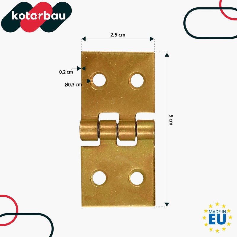 KOTARBAU Box Hinge Pack of 10 Rolled Table Hinges Furniture