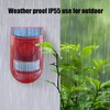 Solar Sound & Light Alarm Motion Sensor 110 Decibels Siren