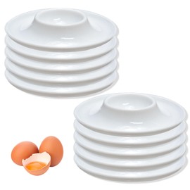 XIYING 10 Pcs Plastic Egg Cups Cup, White Boiled Egg Holder Cups for Kitchen Boiled Eggs Breakfast and Hard Soft Eggs