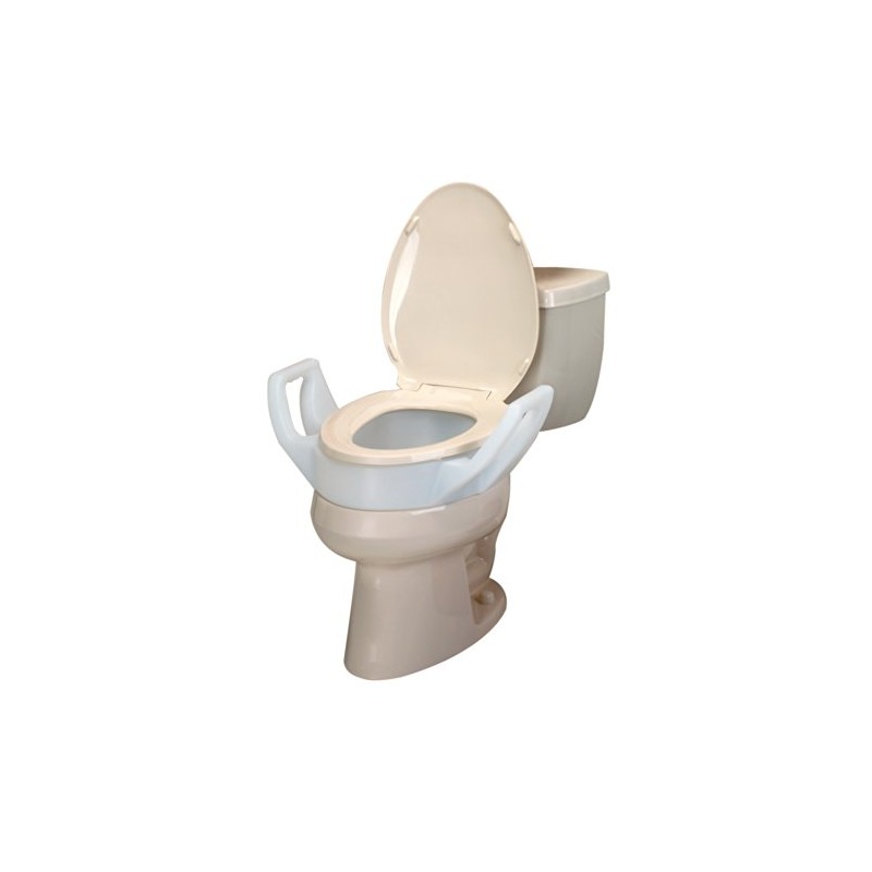 SP Ableware 725753311 Elevated Toilet Seat with Arms for Elongated
