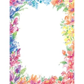 Great Papers! Bright Floral Letterhead, 80 Count, 8.5"x11" (2014333)